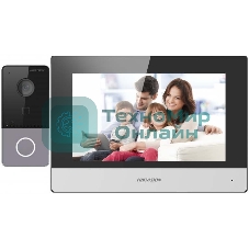 Комплект домофона Hikvision DS-KIS603-P(C) серебристый