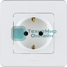 Розетка 2К+З со шторками немецкий стандарт 16А 250 В белый