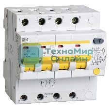 Выключатель автоматическийIEK MAD10-4-040-C-030 АД14 4Р 40А30мА IEK