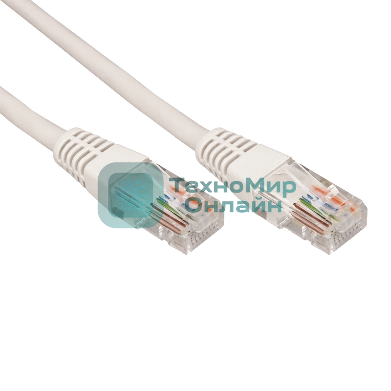 Патч-корд U/UTP Rexant cat.6, RJ45-RJ45, неэкранированный, 26AWG, LSZH, серый, 5 м