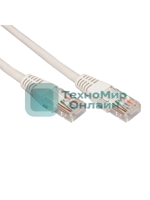 Патч-корд U/UTP Rexant cat.6, RJ45-RJ45, неэкранированный, 26AWG, LSZH, серый, 5 м