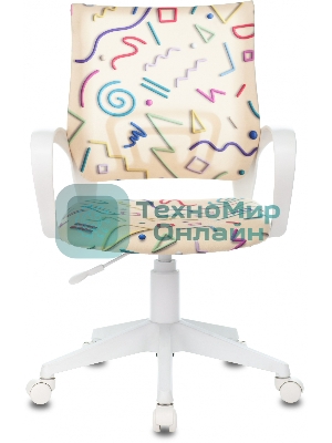 Кресло Бюрократ BuroKIDS 1 W Sticks 02 песочный, ткань, 120 кг
