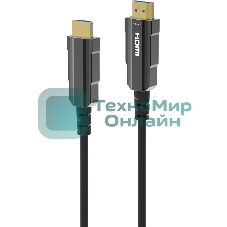 Кабель аудио-видео Digma HDMI (m)/HDMI (m) 30м. позолоч.конт. черный (HDMI-AOC2.1-30)