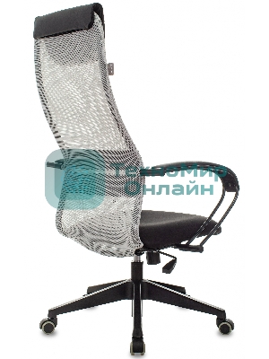Кресло Бюрократ CH-607 TW-02 светло-серый, сетка, подголовник