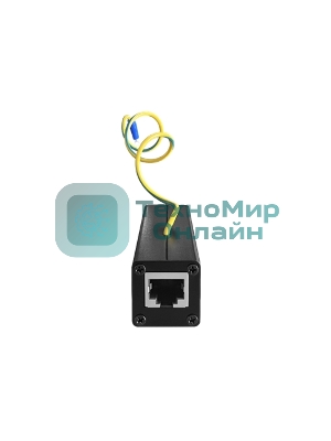 Устройство грозозащиты для локальной вычислительной сети (скорость до 1000 Мбит/с) с защитой линий PoE (af/at, методы A + B, контакты 1/2, 3/6, 4/5, 7/8). Двухступенчатая защита. Максимальное длительное рабочее напряжение (Uс) DC57V. Номинальный ток разряда (8/20 мкс, In) 2,5kA. Суммарный ток разряда (8/20 мкс, Itotal) 10kA. Время отклика 1нс. 1 вход (RJ45-мама), 1 выход (RJ45-мама). Монтаж на DIN-рейку. Размеры (ШхВхГ): 26x93,5x27мм. Рабочая температура: -40…+80°С.