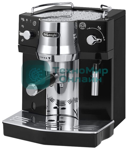 Кофеварка эспрессо DeLonghi EC820.B 1450Вт серебристый/черный