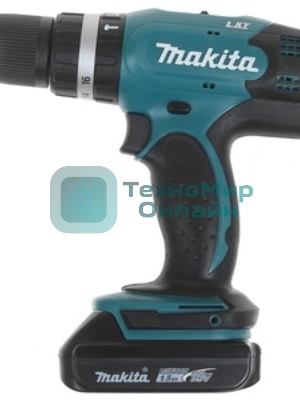 Дрель-шуруповерт Makita DHP453SYE, 18 В, 1.5 Ач, 42 Нм, щеточный