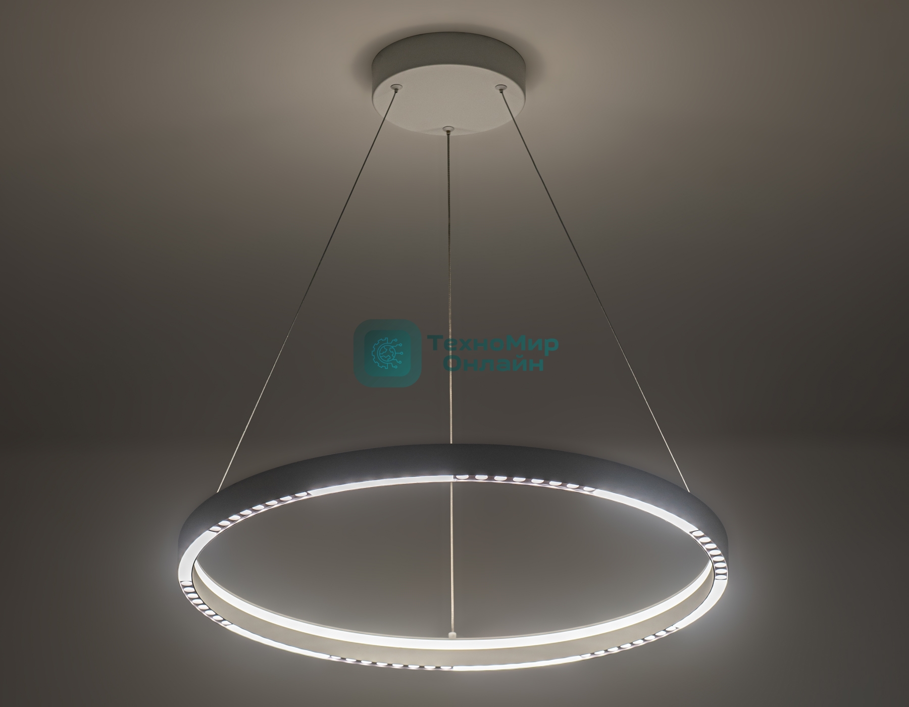 Подвесной светодиодный светильник Ambrella light FL5851 WH белый 35W 3000K/4200K/6400K D600*600 (без ПДУ)