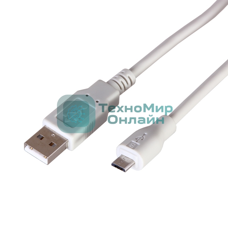 Кабель Rexant micro USB (male) штекер - USB-A (male) штекер, 1,8 м, белый (PE пакет)