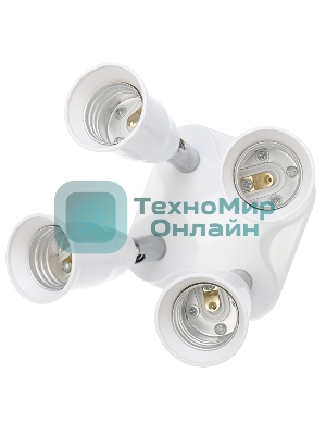 Разветвитель цокольный Rexant Е27-4хЕ27 белый