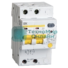 Выключатель автоматическийIEK MAD12-2-025-C-030 Диф.автомат АД12М 2Р С2530мА IEK