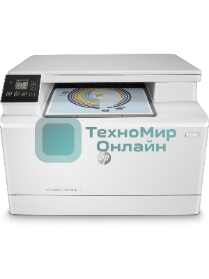 МФУ лазерное HP Color LaserJet Pro MFP M182n (7KW54A), A4, цветной, печ. до 16 стр/мин., 600 x 600 dpi (печать) 1200x1200dpi (скан.), USB, RJ-45, Air Print, Mopria