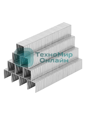 Скобы Sparta 12 мм, для мебельного степлера, тип 53, 1000 шт.