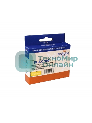 Картридж струйный ProfiLine PL-LC900Y для принтеров Brother DCP110C/DCP-115C/DCP-120C/115c/120c820cw/640cw Yellow водн
