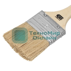 Кисть Сибртех плоская 50 мм, натуральная щетина, деревянная рукоятка