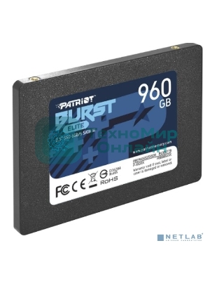 Накопитель SSD Patriot Burst Elite, 960Gb, SATA, 2.5