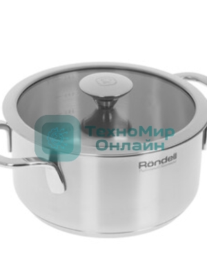 Кастрюля Rondell Modern RDS-1746, 2л, 18см, с крышкой, стальной