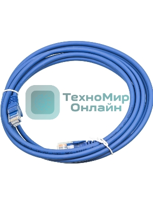 Кабель Патч-корд Lanmaster UTP LAN-PC45/U5E-3.0-BL вилка RJ-45-вилка RJ-45 кат.5е 3м синий LSZH (уп.:1шт)