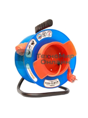 Удлинитель на катушке 1х30 м без заземл. 10А IP44 У10-028 термо ПВС 2х0.75 вын. роз. UNIVersal 9633262