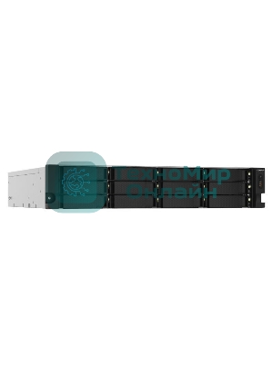 Сетевое хранилище без дисков SMB QNAP TS-1232PXU-RP-4G 12-Bay quad-core 64-bit AL324 1.7 GHz rackmount NAS with 250W redundant PSU, 4Gb DDR4 UDIMM RAM (max 1x16GB), SATA 6Gb/s, 2x 10GbE SFP+ LAN, 2x2.5 GbE LAN, 1x PCIe Gen2 x2 slot. W/o RAIL-B02