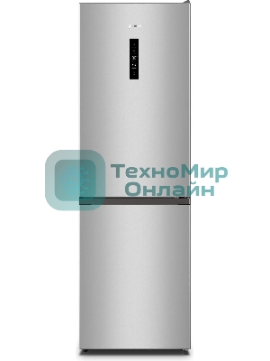 Холодильник Gorenje NRK619FAS4 серый двухкамерный 207/93л морозилка снизу, No Frost