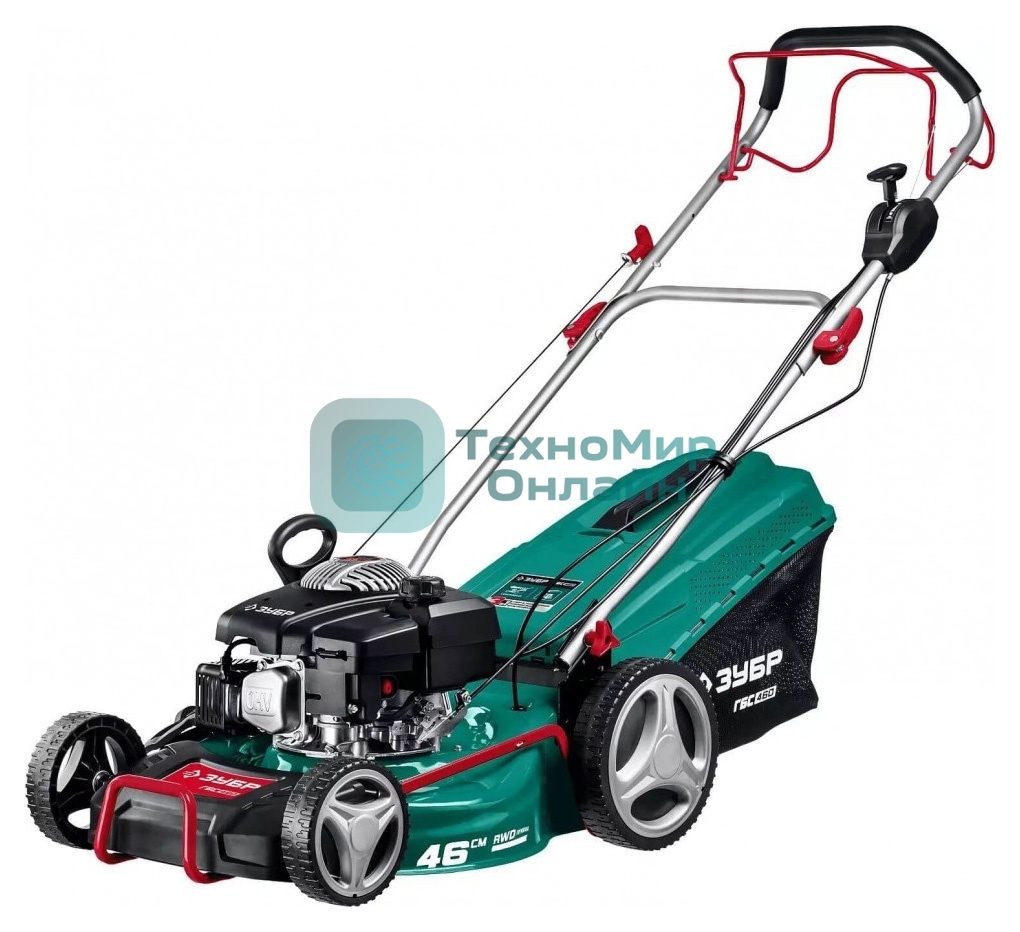 Газонокосилка ЗУБР 460 мм 4.5 л.с. самоходная бензиновая