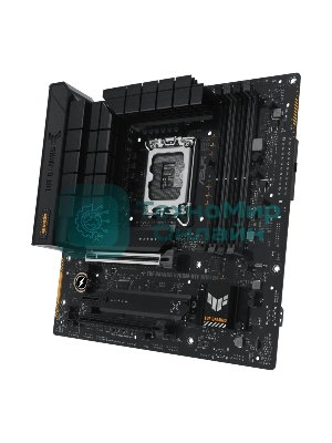 Материнская плата ASUS TUF GAMING B760M-BTF WIFI D4, LGA 1700, Intel B760, 4xDDR4, 4xSATA, 3xM.2, 1xPCIe 5.0 x16, 1xPCIe 4.0 x4, 1xPCIe x1, 1xUSB-A 3.2 Gen 2, 2xUSB-A 3.2 Gen 1, 4xUSB 2.0, 1xUSB-C 3.2 Gen 1, 1xUSB-C 3.2 Gen 2, 1x2.5Gb LAN, 3x3.5 мм, 7.1, 2.5Gb LAN, Wi-Fi 6, Bluetooth 5.2, mATX
