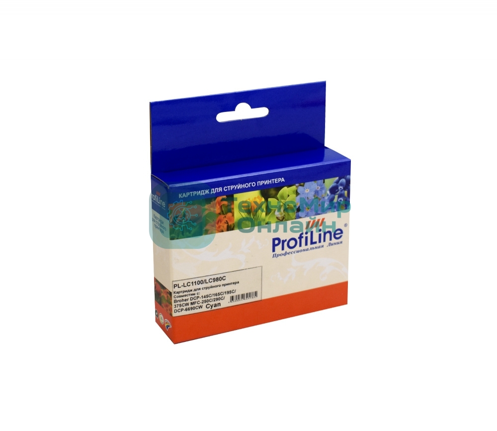 Картридж струйный ProfiLine ProfiLine для принтеров Brother PL-LC1100/LC980C DCP -145C/165C/195С/375CW MFC-250C/290C/DCP-6690CW Cyan водн