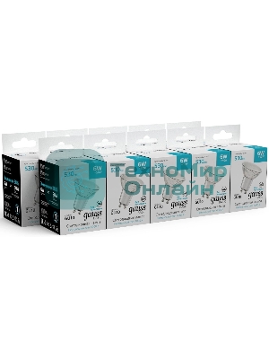 Лампа светодиодная Gauss Basic 10106262 6 Вт GU10 софит нейтральный свет