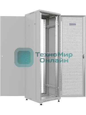 Шкаф коммутационный NTSS Премиум (NTSS-R42U6060PD) напольный 42U 600x600 мм пер. дв. перфор. металл 900 кг серый 510 мм 86 кг IP20 металл