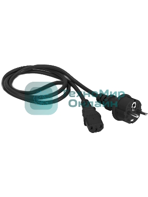 Шнур питания Lanmaster LAN-PP13/SH-10-BK C13-Schuko проводник.:3x0.75мм2 10м 250В 10А черный