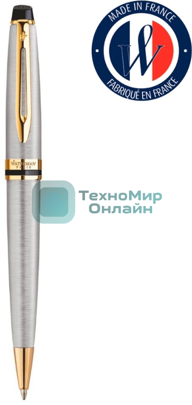 Ручка шариковая Waterman Expert 3 (CWS0952000) Stainless Steel GT M, синие чернила, подарочная коробка