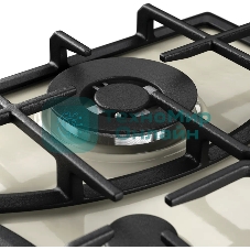 Газовая варочная панель Kuppersberg FS 610 C Bronze, газ, Classic, 61 см, автоматический электроподжиг, газ-контроль, SABAF конфорки, чугунные решетки, цвет бежевый, цвет фурнитуры бронзовый