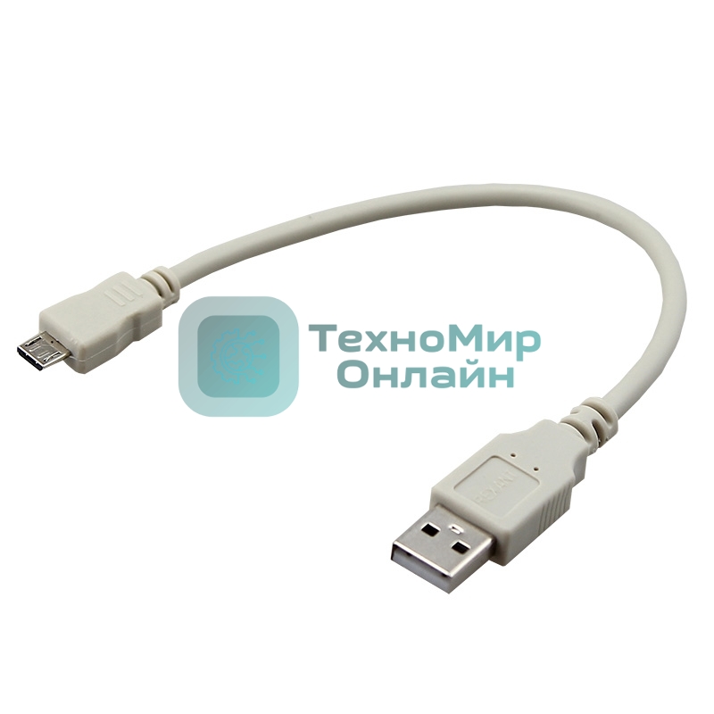 Кабель Rexant micro USB (male) - USB-A (male) 0.2M