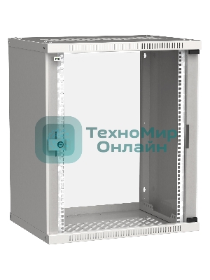 Шкаф монтажный ITK LINEA WE (LWE3-15U64-GF) 15U 600x450мм пер.дв.стекл 50кг серый 400мм 200град. 715мм IP20