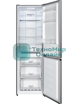 Холодильник Gorenje NRK619FAS4 серый двухкамерный 207/93л морозилка снизу, No Frost