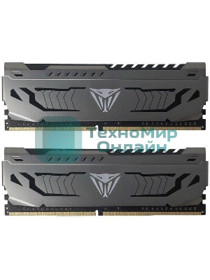 Оперативная память Patriot Viper Steel, DDR4, 32GB (2x16GB), 3600MHz, CL18, DIMM, радиатор, черный