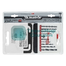 Набор сверл Matrix комб., мет.1-6мм,бетон 4-8мм,дер.4-8 мм,биты 10шт,адап., зенковка, 31пр., PRO