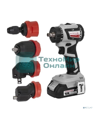 Дрель-шуруповерт ИНТЕРСКОЛ ДА-13/18В 50 КОМБИ, 18 В, 2 Ач, 50 Нм, бесщеточный