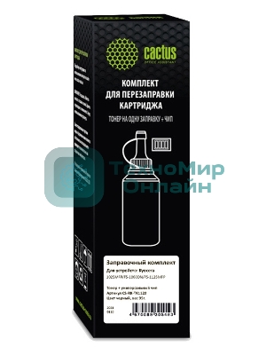 Тонер Cactus CS-RK-TK1120 черный флакон 95гр. (в компл.:чип) для принтера Kyocera FS-1025/1060/1125