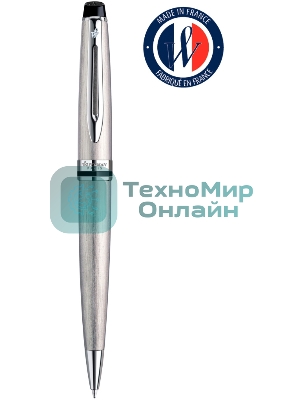 Ручка шариковая Waterman Expert 3 (CWS0952100) Stainless Steel CT M, синие чернила, подарочная коробка, сменный стержень, 1 стержень, круглая, 1 цвет