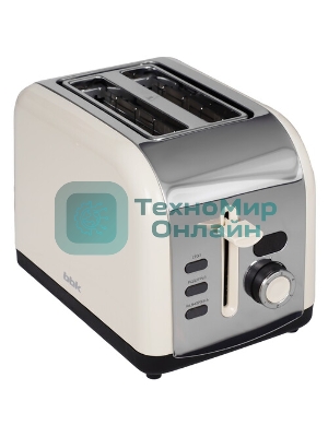 Тостер BBK TR76 кремовый, 800 Вт, 2 слота