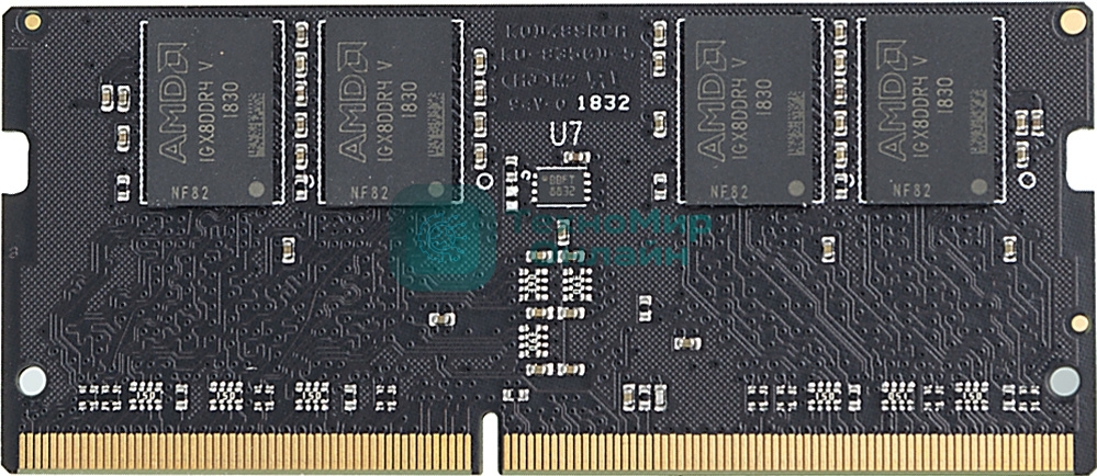 Оперативная память AMD Radeon R7, DDR4, 8GB (1x8GB), 2400MHz, CL16, SO-DIMM, OEM