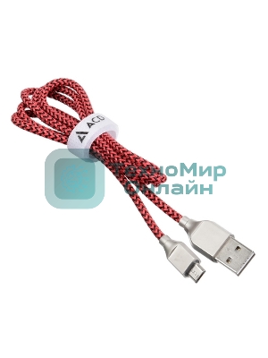 Кабель USB ACD-Titan MicroUSB - USB-A Нейлон, 1м, красно-черный