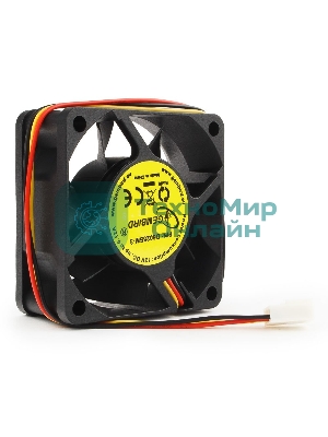 Вентилятор для корпуса Gembird черный, 60 мм, 4000 об/мин, 25 дБ, 3 pin