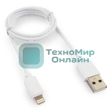 Кабель USB Гарнизон GCC-USB2-AP2-1M-W AM/Lightning, для iPhone5/6/7, IPod, IPad, 1м, белый, пакет