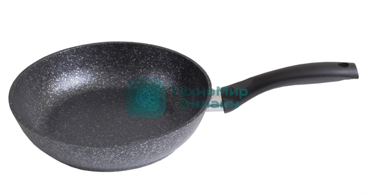 Сковорода Kukmara 220/60 мм с ручкой АП (темный мрамор) СМТ227а