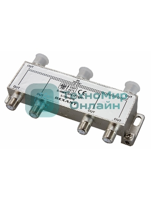 Делитель ТВ х 6 под F разъем 5-1000 МГц Rexant