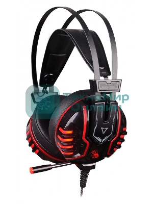 Гарнитура Bloody M615 чёрный, проводная, 3.5 мм, подсветка