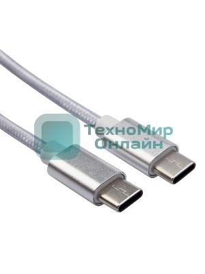 Кабель Rexant Type-C - Type-C 2,4A/1м/PVC/белый